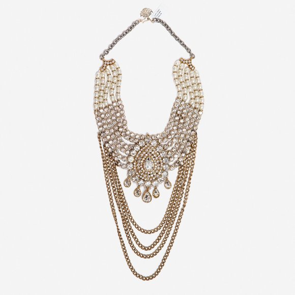 Laura Cantu Jewelry - Laura Cantu Large Drop Rhinestone Necklace